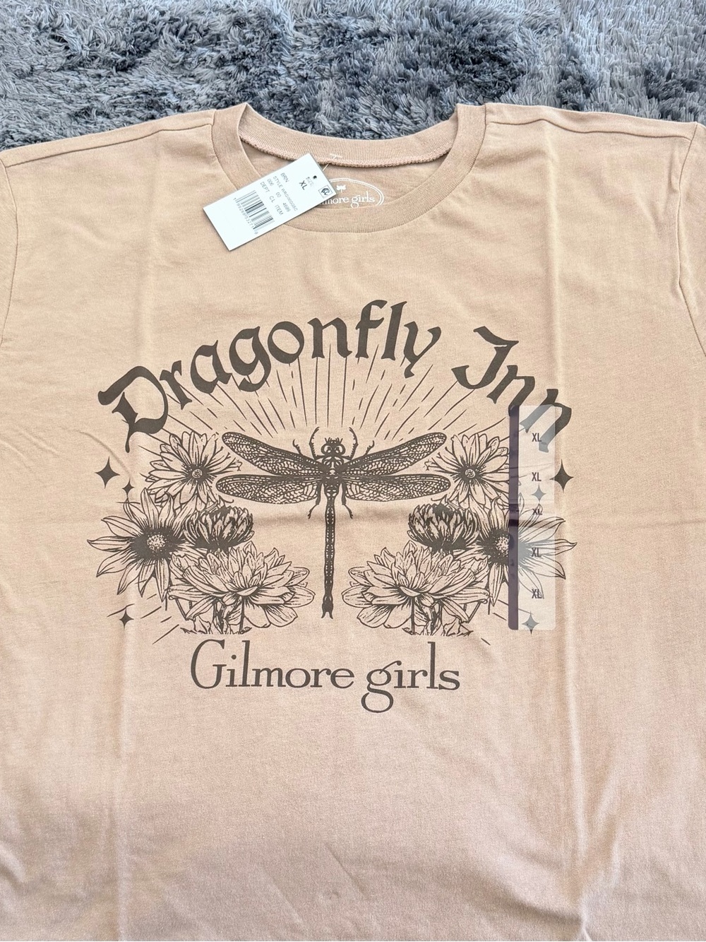 Women Dragonfly Graphic Tee - Blush